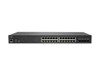 Přepínač - řízený - 24 x 10/100/1000 (PoE+) + 4 x 10 Gigabit SFP+ - Lze montovat do rozvaděče - PoE+ (410 W) - s 1 rok 24x7 podpora