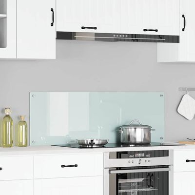 vidaXL Kuchynský obklad Biela 120 x 40 cm tvrdené sklo