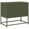 vidaXL TV skrinka olivovozelená 68x39x60,5 cm oceľ