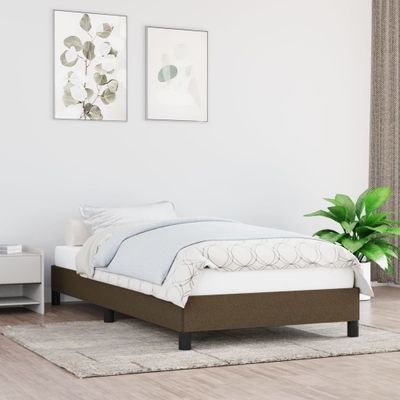 vidaXL Posteľ bez matraca tmavohnedá 80x200 cm látka