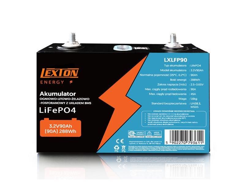 Batéria LiFePO4 LEXTON 3,2V/ 90Ah 288Wh