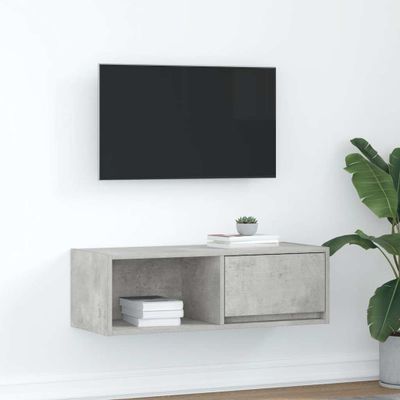 vidaXL TV skrinka betónovosivá 80x31x25,5 cm spracované drevo