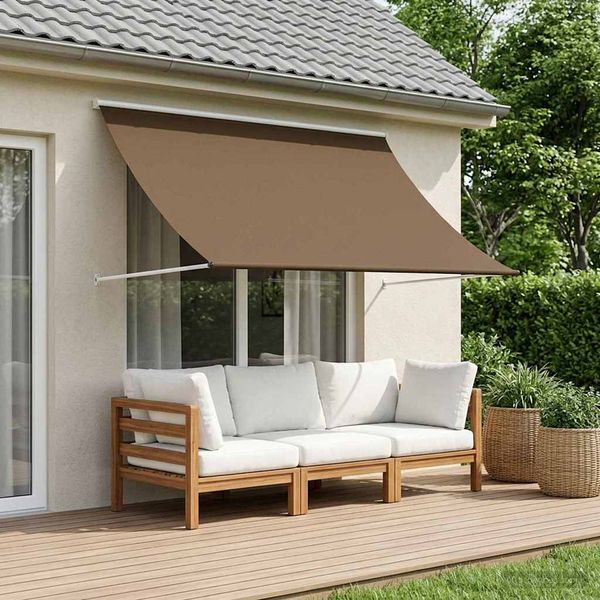 vidaXL Markíza Sivohnedá 400 x 150 cm 180 g / m² polyester s PU povrchom