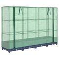 vidaXL Vyvýšený záhon s krytom na skleník, ratanový vzhľad 160x40x123 cm