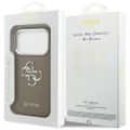 Puzdro Guess Grained Big 4G Classic Logo pre iPhone 17 Pro hnedé