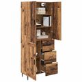 vidaXL Highboard 2 ks Staré drevo 69,5 x 34 x 180 cm Kompozitné drevo