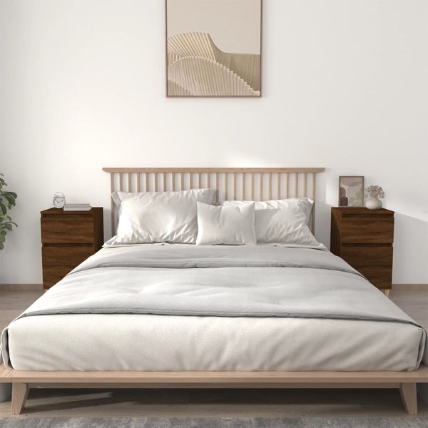 vidaXL Nočné stolíky 2 ks hnedý dub 40x35x70 cm