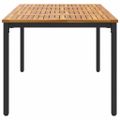 vidaXL Vonkajší stôl Prírodná a čierna 180 x 90 x 75 cm