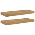 vidaXL Stenná polica Nástenná montáž 2 ks Hnedá 60 x 23,5 x 3,8 cm