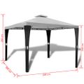 vidaXL Altánok so strechou 3x3 m, krémovo biely
