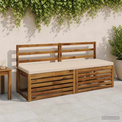 vidaXL Vankúš na lavičku SOEST 100% polyester Krémová 140 x 50 x 5 cm