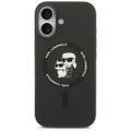Obal Karl Lagerfeld Silicone Karl&Choupette Ring MagSafe pre iPhone 17 čierny