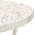 vidaXL Okrúhly kovový bistro stolík vintage prevedenie 40x70 cm biely