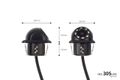 Parkovací asistent TFT02 4,3" s kamerou HD-305-LED 4 senzory strieborné