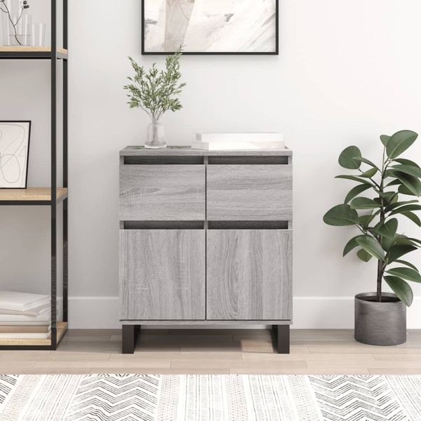 vidaXL Komoda sivý dub sonoma 60x35x70 cm spracované drevo