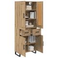 vidaXL Highboard 2 ks Remeselný dub 69,5 x 34 x 180 cm