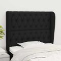 vidaXL Čelo postele so záhybmi čierne 103x23x118/128 cm látka