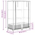 vidaXL Záhon s krytom na skleník ratanový vzhľad 80x40x123 cm