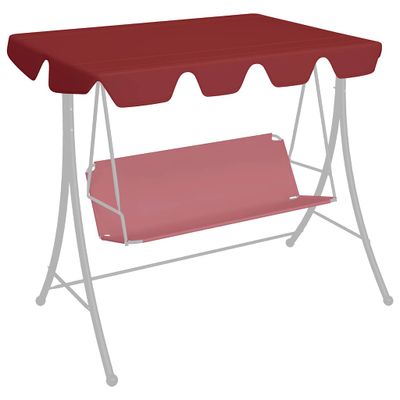 vidaXL Náhradná strieška na hojdačku, vínová 150/130x105/70 cm
