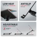 AXAGON STND-LQB hliníkový HQ stojan na notebook 10"-17.3" nastavitelná výška a úhel, černý Stojan, notebooky 10"–17.3", nastavitelná výška 205 mm, úhel 0–180°, hliník, cerný