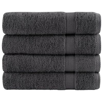 vidaXL Prémiové sprchové uteráky SOLUND 4ks antracit 70x140cm 600 g/m2