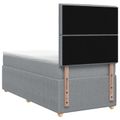 vidaXL Posteľ boxspring s matracom Svetlosivá 80 x 200 cm Látka
