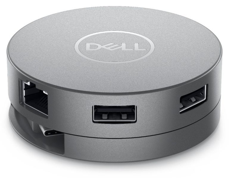 Dell Mobilný adaptér USB-C – DA310 Replikátor portu, pripojenie cez USB typ C, HDMI, DisplayPort, VGA, RJ-45, 2x USB 3.0, USB-C, sivý