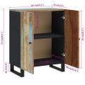 vidaXL Komoda 60x33x75 cm masívne regenerované drevo