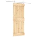 vidaXL Posuvné dvere Prírodná a biela 80 x 210 cm