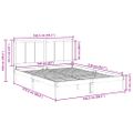 vidaXL Extra dlhá posteľ bez matraca 160x210 cm masívne drevo