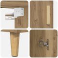 vidaXL Highboard Remeselný dub 69,5 x 34 x 180 cm
