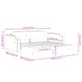 vidaXL Denná posteľ s rozkladacou posteľou krémová 80x200 cm látka