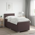 vidaXL Posteľ boxspring s matracom Tmavohnedá 100 x 200 cm Látka