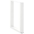 vidaXL Nohy k jedálenskému stolu v tvare U, 3 ks, biele, 70 x (72-73) cm, oceľové
