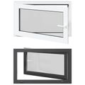 vidaXL Otočné a sklopné okno do suterénu RISOR 100 x 60 cm PVC a sklo