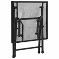 vidaXL Skladací sieťovinový stôl 38x38x38 cm oceľový antracitový