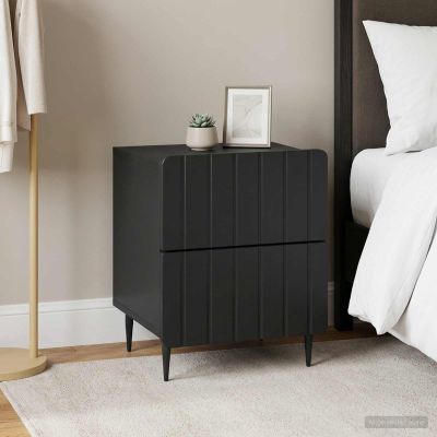 vidaXL Nočný stolík 2 ks Čierna 43 x 34,5 x 49,5 cm Kompozitné drevo
