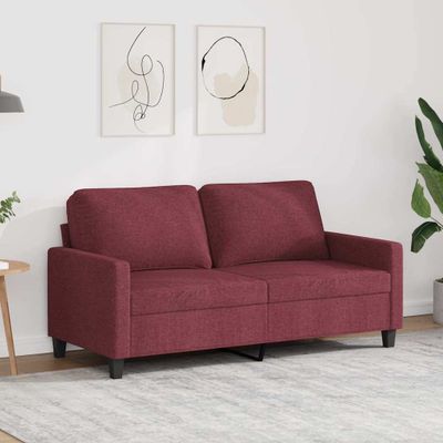 vidaXL 2-miestna pohovka vínovo-červená 140 cm látka