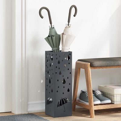 vidaXL Stojan na slnečník s úložiskom Antracit 15,5 x 15,5 x 49 cm Kov
