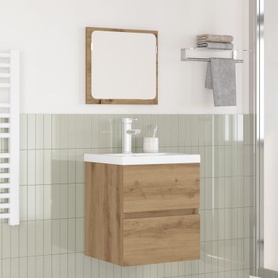 vidaXL Sada kúpeľňového nábytku Nástenný 2 pcs Remeselný dub a biela
