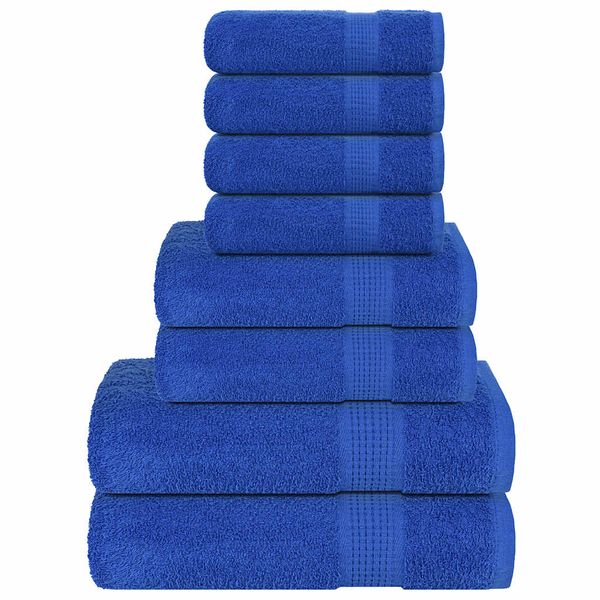 vidaXL 8-dielna sada uterákov FROGN modrá 360 g/m²