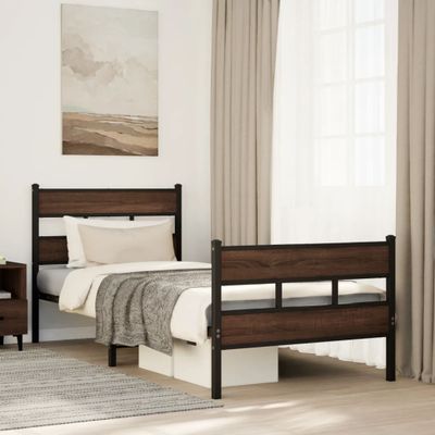 vidaXL Posteľný rám bez matraca s predným a zadným čelom 100x200 cm