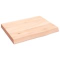 vidaXL Kúpeľňová doska 40x30x(2-4) cm neošetrený masív