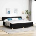 vidaXL Posteľ s pružinovým rámom Čierna 200 x 200 cm látka