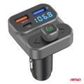 FM vysielač 2×USB-A 1×USB 12V 24V AMiO-04649