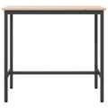 vidaXL stôl Prírodná 100 x 50 x 91 cm Inžinierske drevo a oceľ