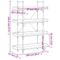vidaXL Knižnica 4 police hnedý dub 100x33x145,5 cm kompozitné drevo