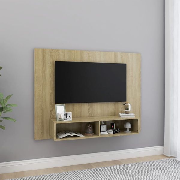 vidaXL Nástenná TV skrinka dub sonoma 120x23,5x90 cm spracované drevo