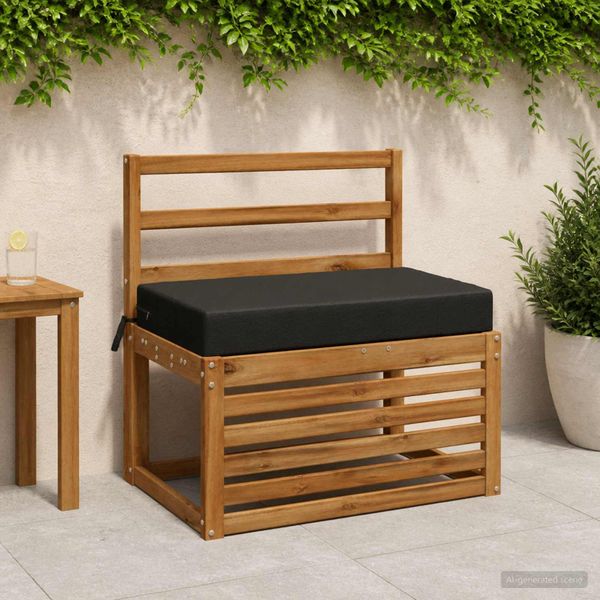 vidaXL Podložka na sedadlo SOEST 100% polyester Čierna 70 x 40 x 10 cm