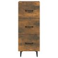 vidaXL Komoda dymový dub 34,5x34x90 cm spracované drevo